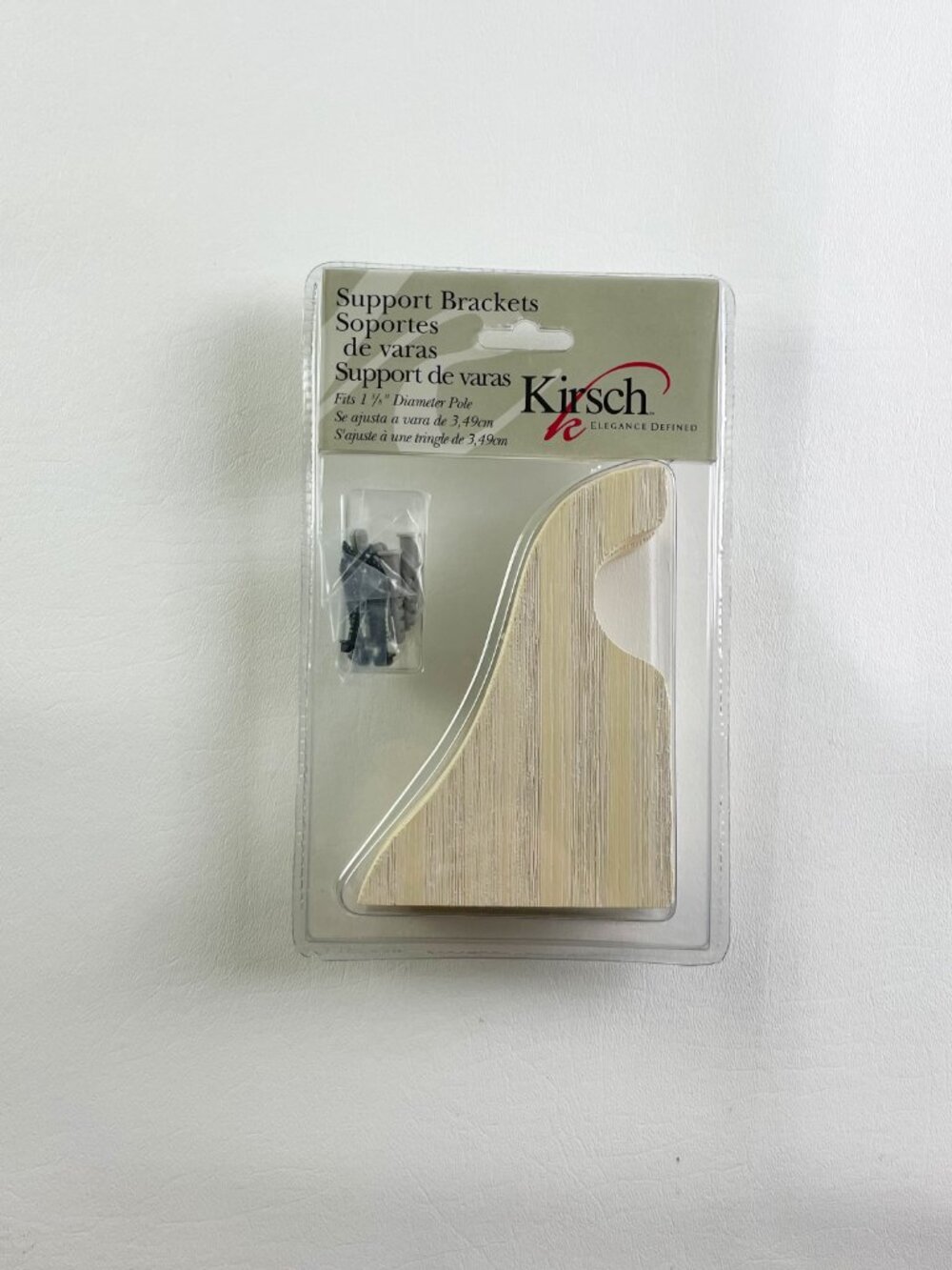 Kirsch Support Brackets For 1 3/8" Pole Vintage White 1 Pair